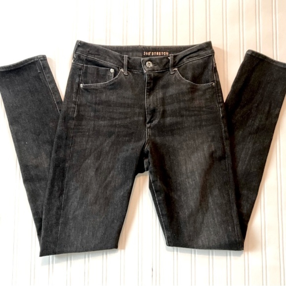 &Denim 360* Stretch Black Wash High Waist Skinny Jeans, size 31‎ x 32